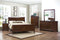 Mayville Brown Cherry Sleigh Bedroom Set