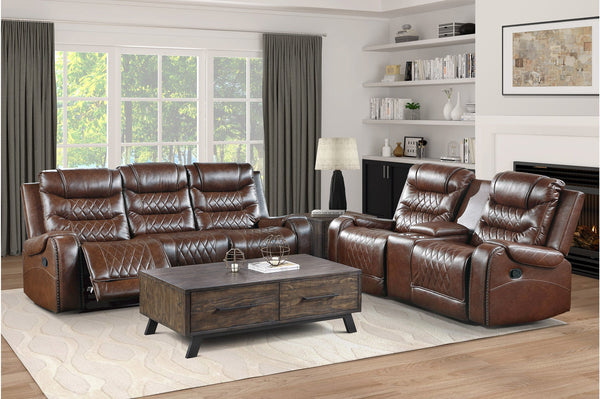 Brown Loveseat And Sofa