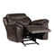 Aram Dark Brown Faux Leather Glider Reclining Chair