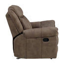 Aram Brown Fabric Glider Reclining Chair