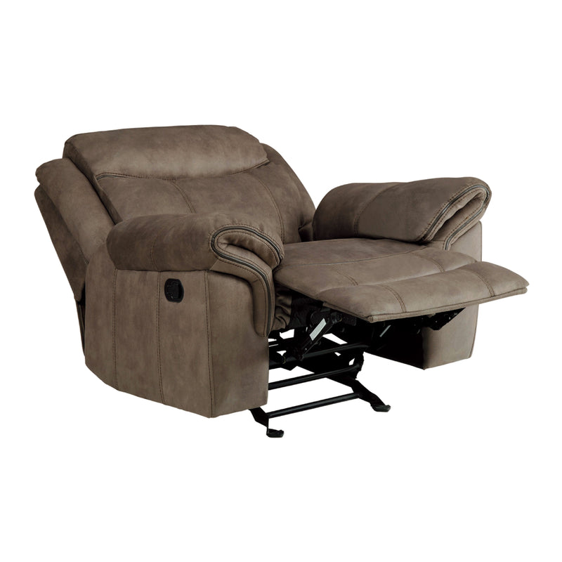 Aram Brown Fabric Glider Reclining Chair