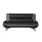 Veloce Black/Gray Faux Leather Sofa