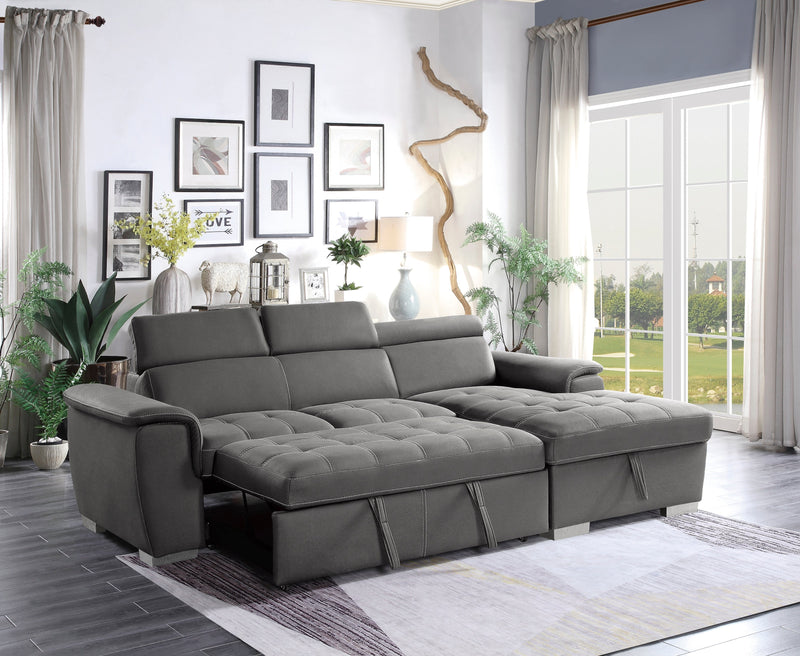 Ferriday Gray Storage Sleeper Sectional