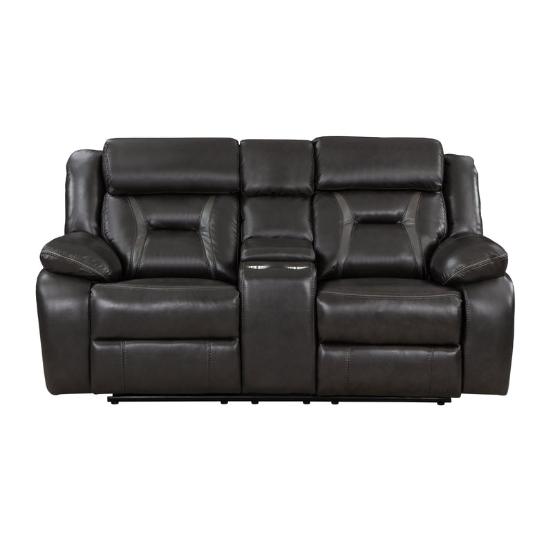 Amite Dark Gray Power Double Reclining Loveseat