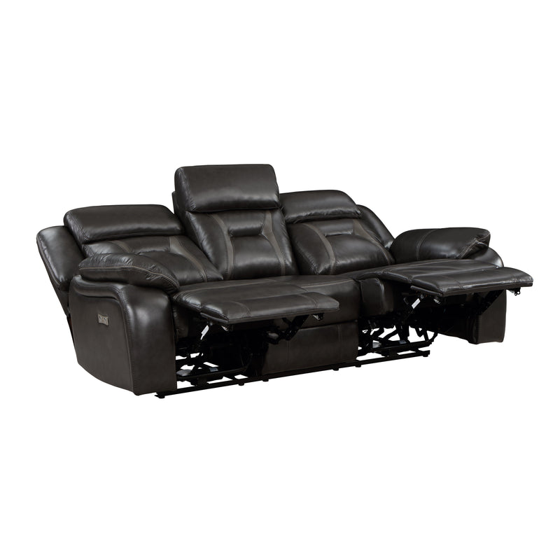 Amite Dark Gray Power Double Reclining Sofa