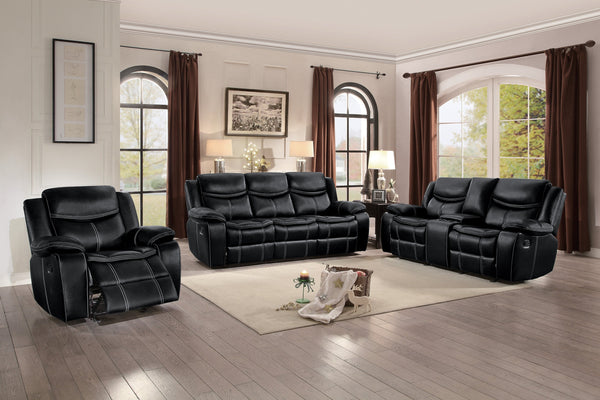 Leather Reclining Sofa Set