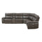 Maroni Dark Brown Leather 6-Piece Modular Power Reclining Sectional