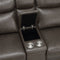 Maroni Dark Brown Leather 6-Piece Modular Power Reclining Sectional