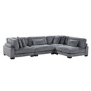 Traverse Gray Corduroy 4-Piece Modular Sectional