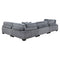 Traverse Gray Corduroy 4-Piece Modular Sectional