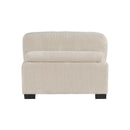 Traverse Beige Corduroy 4-Piece Modular Sectional with Ottoman