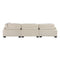 Traverse Beige Corduroy 4-Piece Modular Sectional with Ottoman