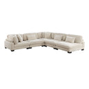 Traverse Beige Corduroy 5-Piece Modular Sectional