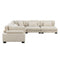 Traverse Beige Corduroy 5-Piece Modular Sectional