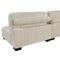 Traverse Beige Corduroy 6-Piece Modular Sectional with Ottoman