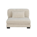 Traverse Beige Corduroy 6-Piece Modular Sectional with Ottoman