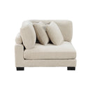 Traverse Beige Corduroy 6-Piece Modular Sectional with Ottoman