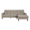 Lewes Latte Leather 2-Piece Sectional with Right Chaise