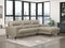 Lewes Latte Leather 2-Piece Sectional with Right Chaise