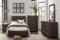 Lorenzi Dark Brown Upholstered Platform Youth Bedroom Set