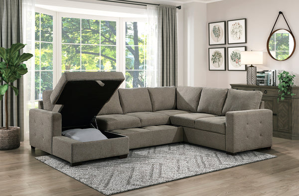 Elton Brown LAF Storage Sleeper Sectional