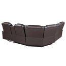 Caelan Dark Brown LED Power Reclining Sectional