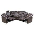 Caelan Dark Brown LED Power Reclining Sectional