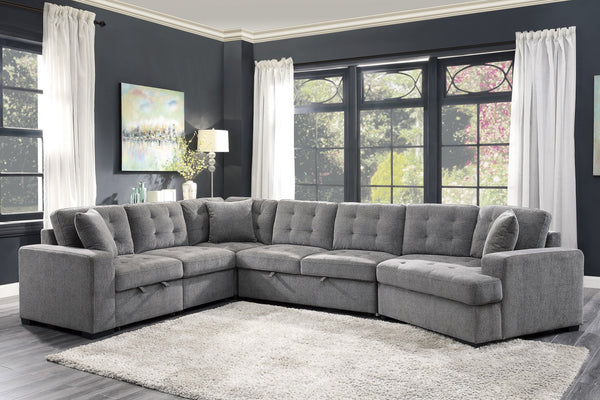 Logansport Gray Sleeper Sectional