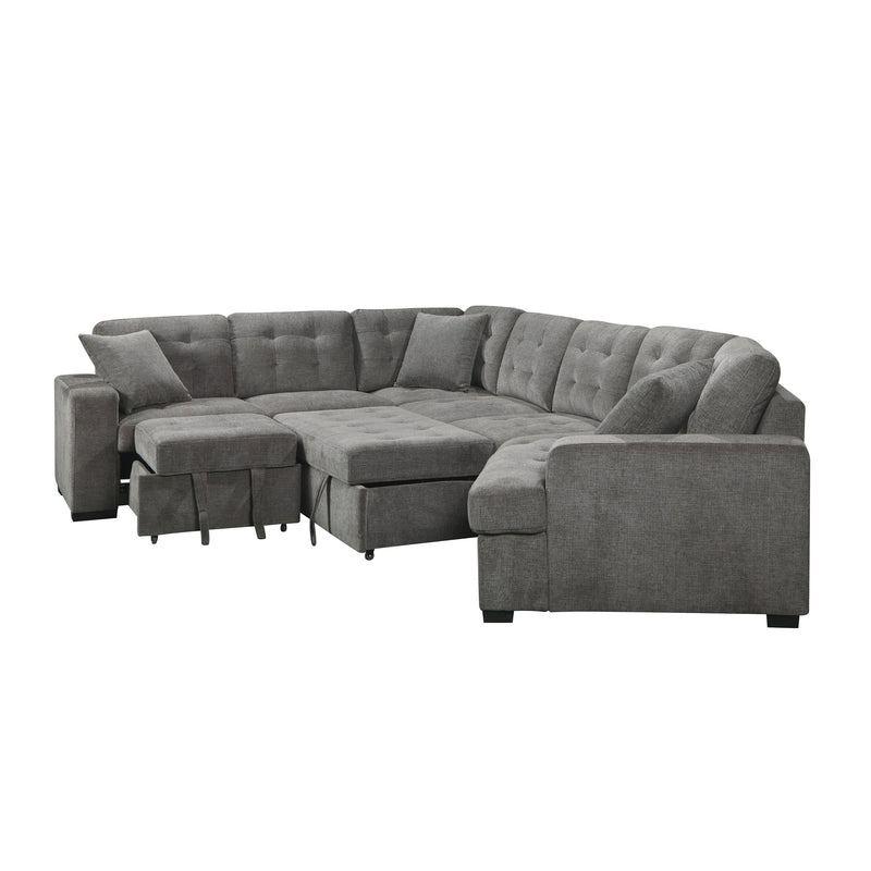 Logansport Gray Sleeper Sectional