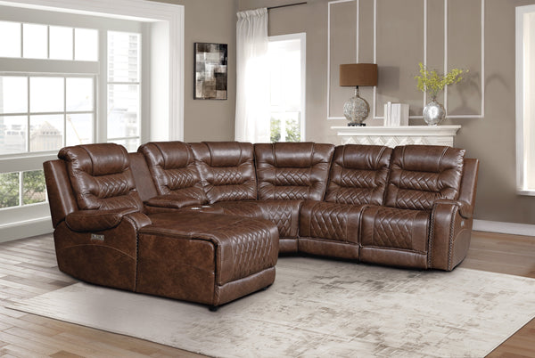 Putnam Brown Modular LAF Power Reclining Sectional