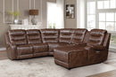 Putnam Brown Modular RAF Power Reclining Sectional