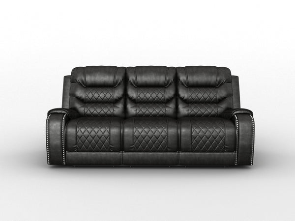 Putnam Gray Power Double Reclining Sofa