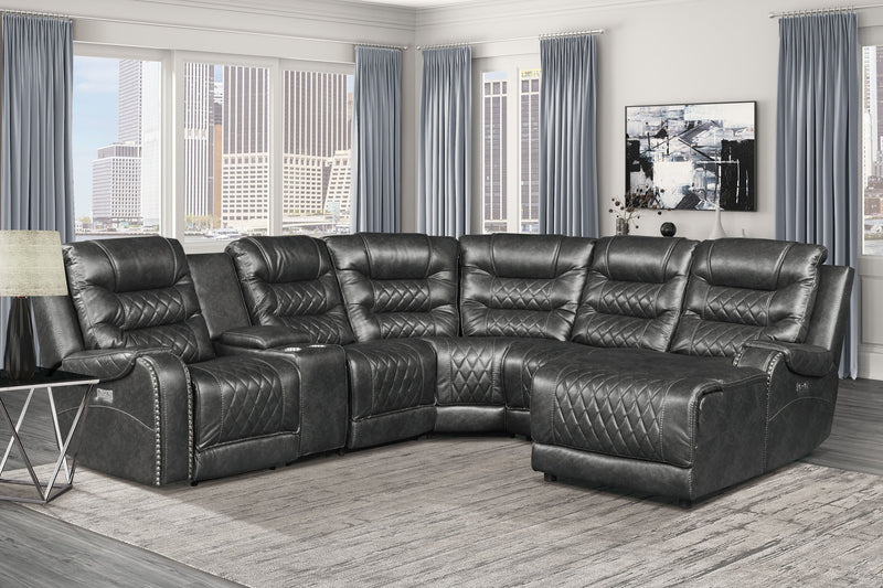 Putnam Gray Modular RAF Power Reclining Sectional