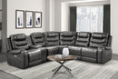 Putnam Gray Modular Power Reclining Sectional