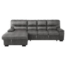 Michigan Dark Gray LAF Storage Sleeper Sectional