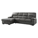 Michigan Dark Gray LAF Storage Sleeper Sectional