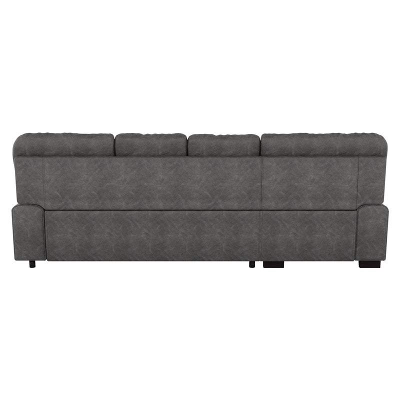 Michigan Dark Gray LAF Storage Sleeper Sectional