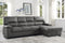 Michigan Dark Gray RAF Storage Sleeper Sectional