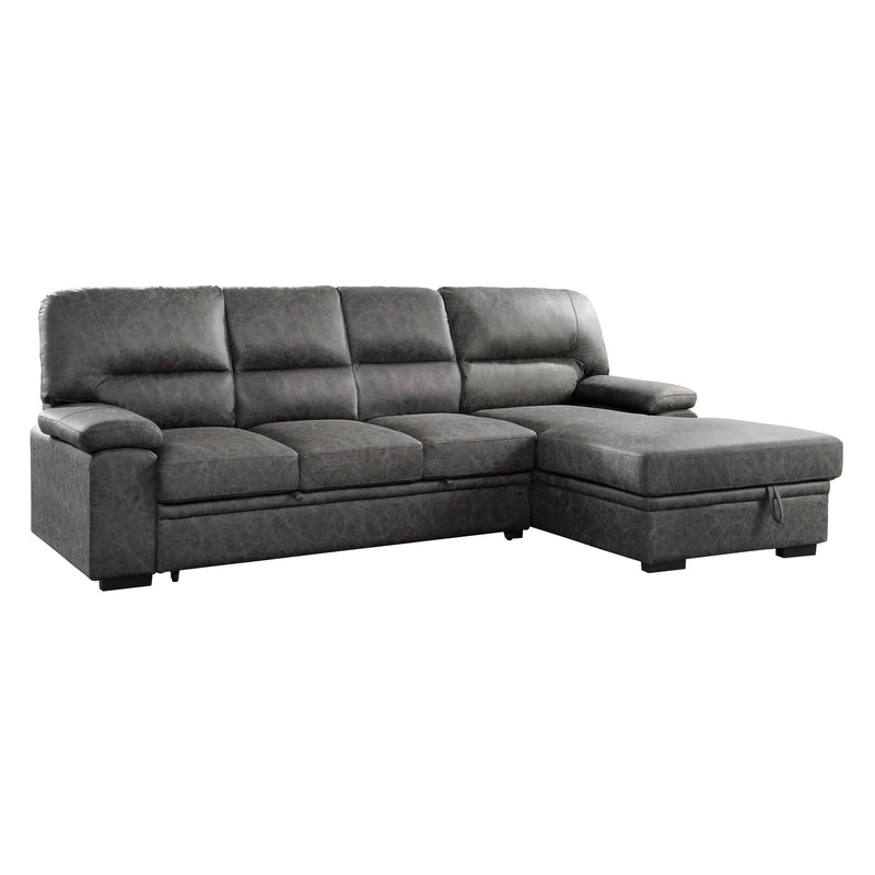 Michigan Dark Gray RAF Storage Sleeper Sectional