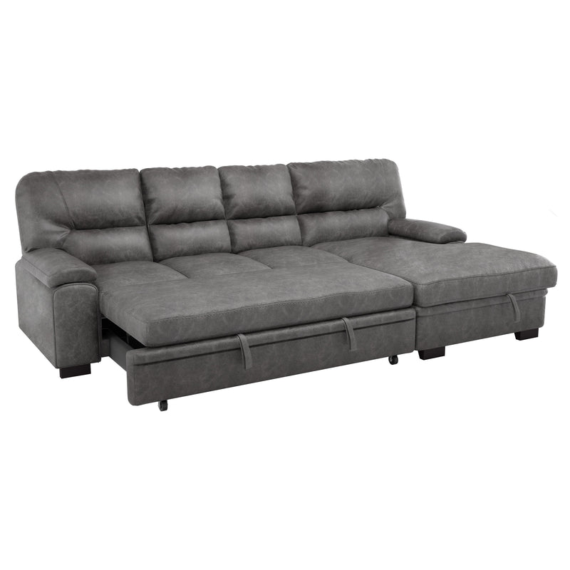 Michigan Dark Gray RAF Storage Sleeper Sectional