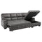 Michigan Dark Gray RAF Storage Sleeper Sectional