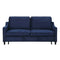 Adelia Navy  Velvet Convertible Studio Sofa with Pull-out Bed