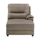 LeGrande Taupe Modular RAF Power Reclining Sectional