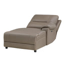 LeGrande Taupe Modular RAF Power Reclining Sectional