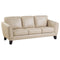 Spivey Beige Leather Sofa