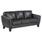 Spivey Dark Gray Leather Sofa