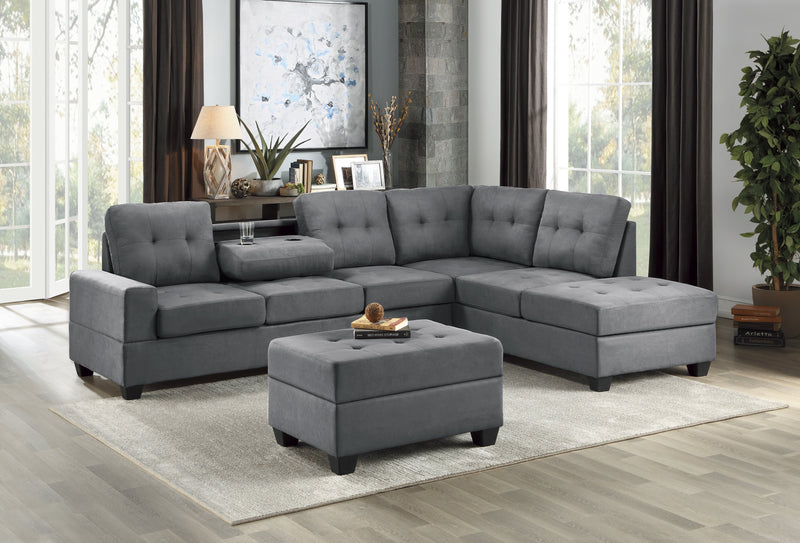 Maston Dark Gray Reversible Sectional