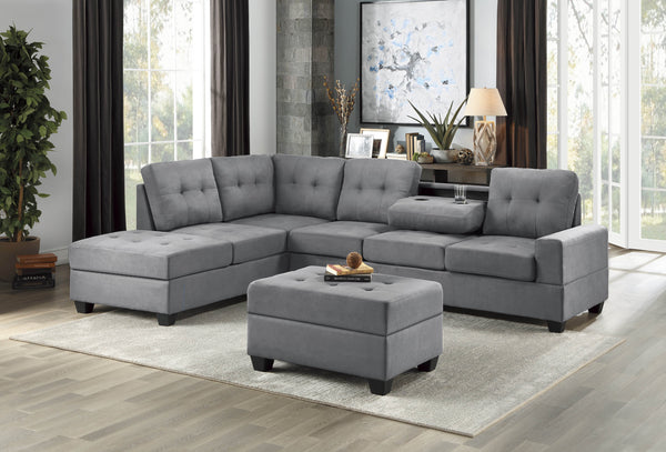 Maston Dark Gray Reversible Sectional