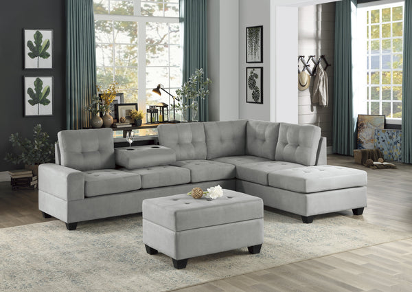 Maston Light Gray Reversible Sectional