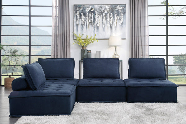 Ulrich Blue Modular 4-Piece Modular Sectional